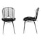 Baxton Studio Brenna Modern Bohemian Black Finished Rattan and Metal 2-Piece Dining Chair Set, PR 231-2PC-12827-ZORO - alternate 5